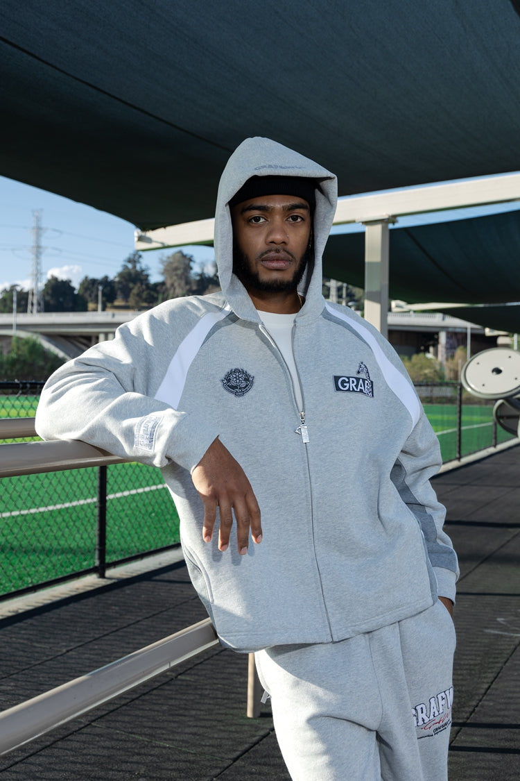 GRAF&WU Bloke Core Soccer-style Fashion Zip-up Hoodie