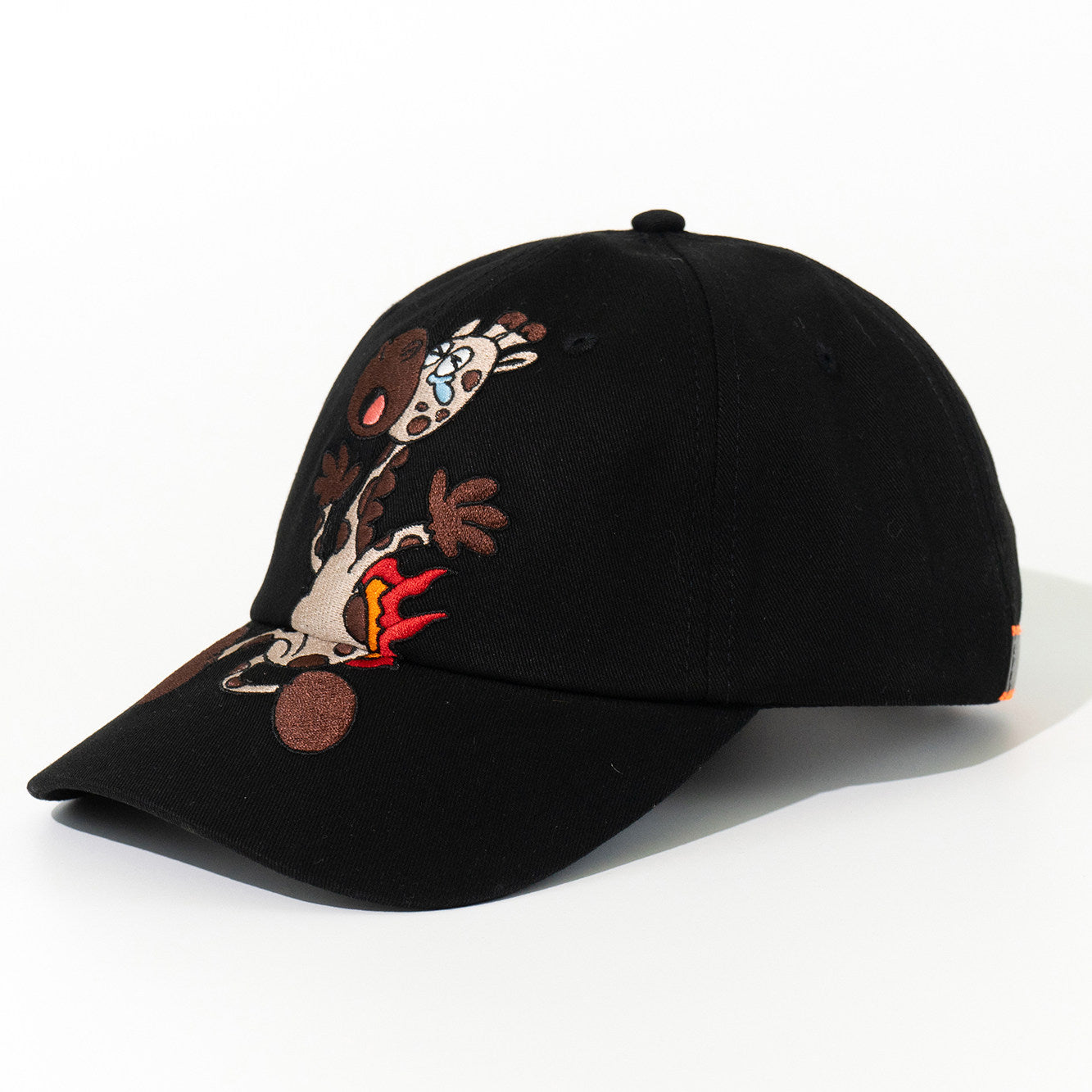 GRAF&WU Burning Giraffe Embroidered Baseball Cap Funny Cartoon Hat