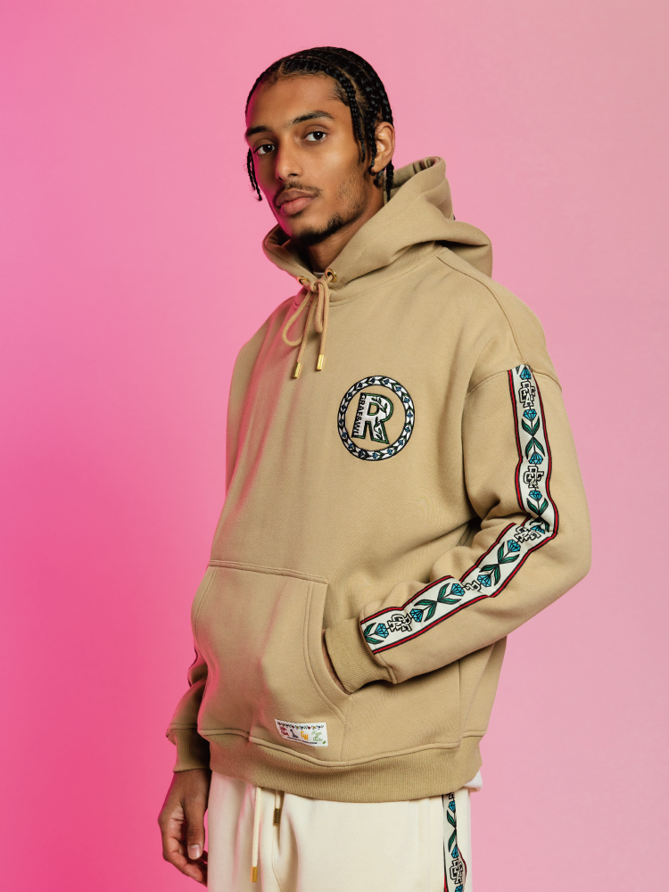 GRAF&WU Intellectual Property Flowers Embroidered Fleece Hoodie