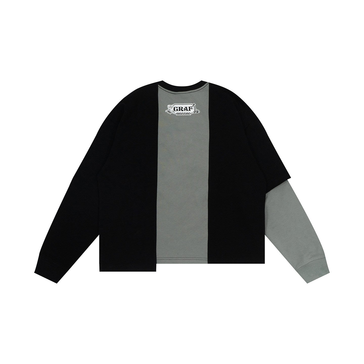 GRAF&WU Knight Graphic Design Asymmetrical Long Sleeve Shirt