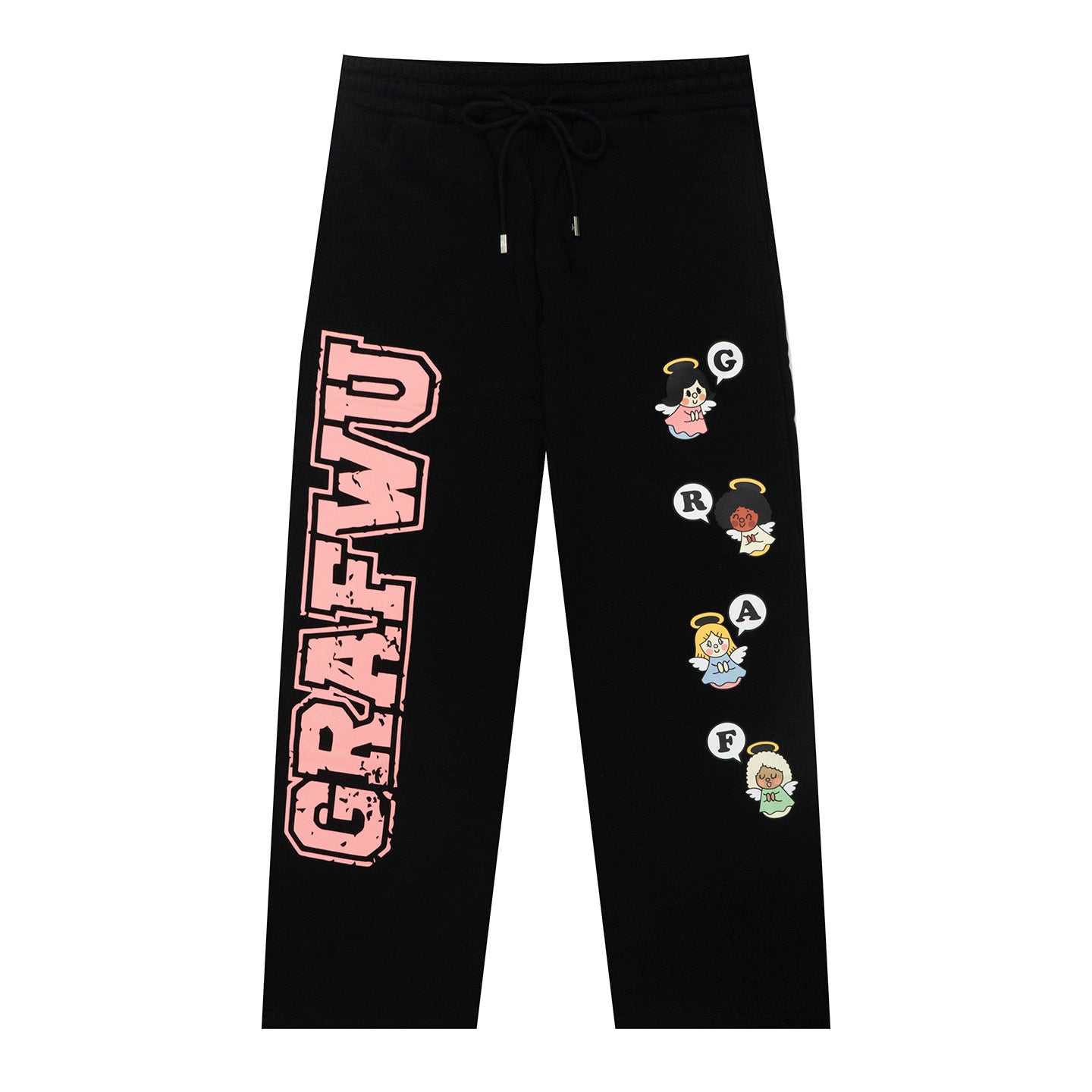 GRAF&WU 4 Praying Girls Angel Character Graphic Sweatpants