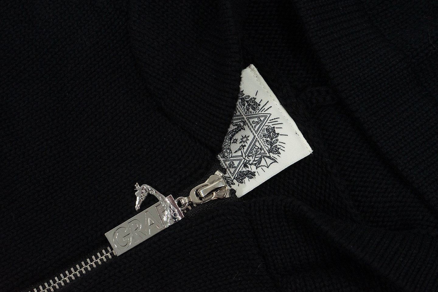 GRAF&WU Colorful Ribcage Knit Zip Up Hoodie Skeleton Streetwear