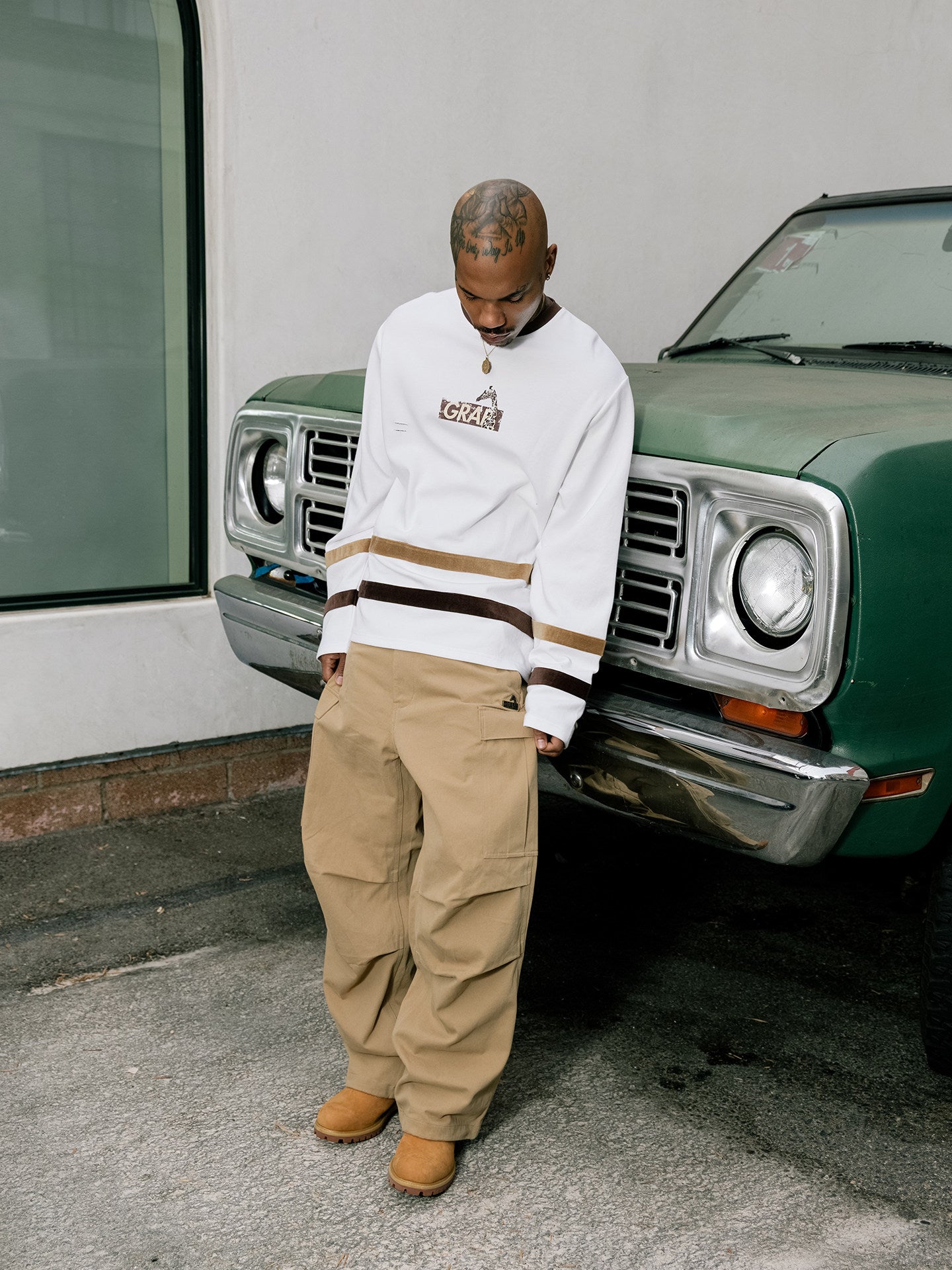 GRAF&WU Retro Corduroy Stitching 86 Giraffe Long Sleeve Sports Jersey