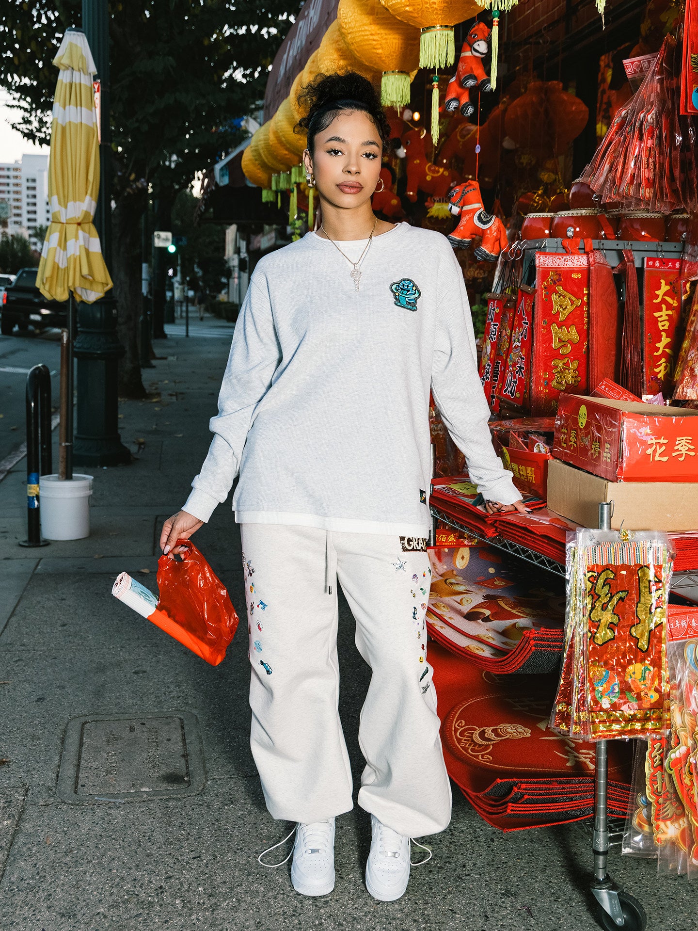 GRAF&WU Solar System Planets Cute Ghost Layered Look Long-sleeve Shirt