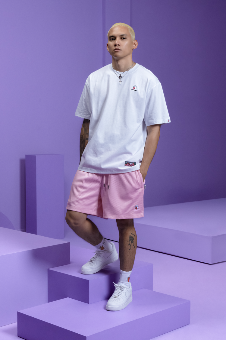 GRAFWU OG Cute Ghost Loose Mesh Sports Shorts