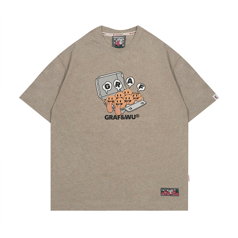 GRAFWU Interesting Egg Cute Ghost T-Shirts