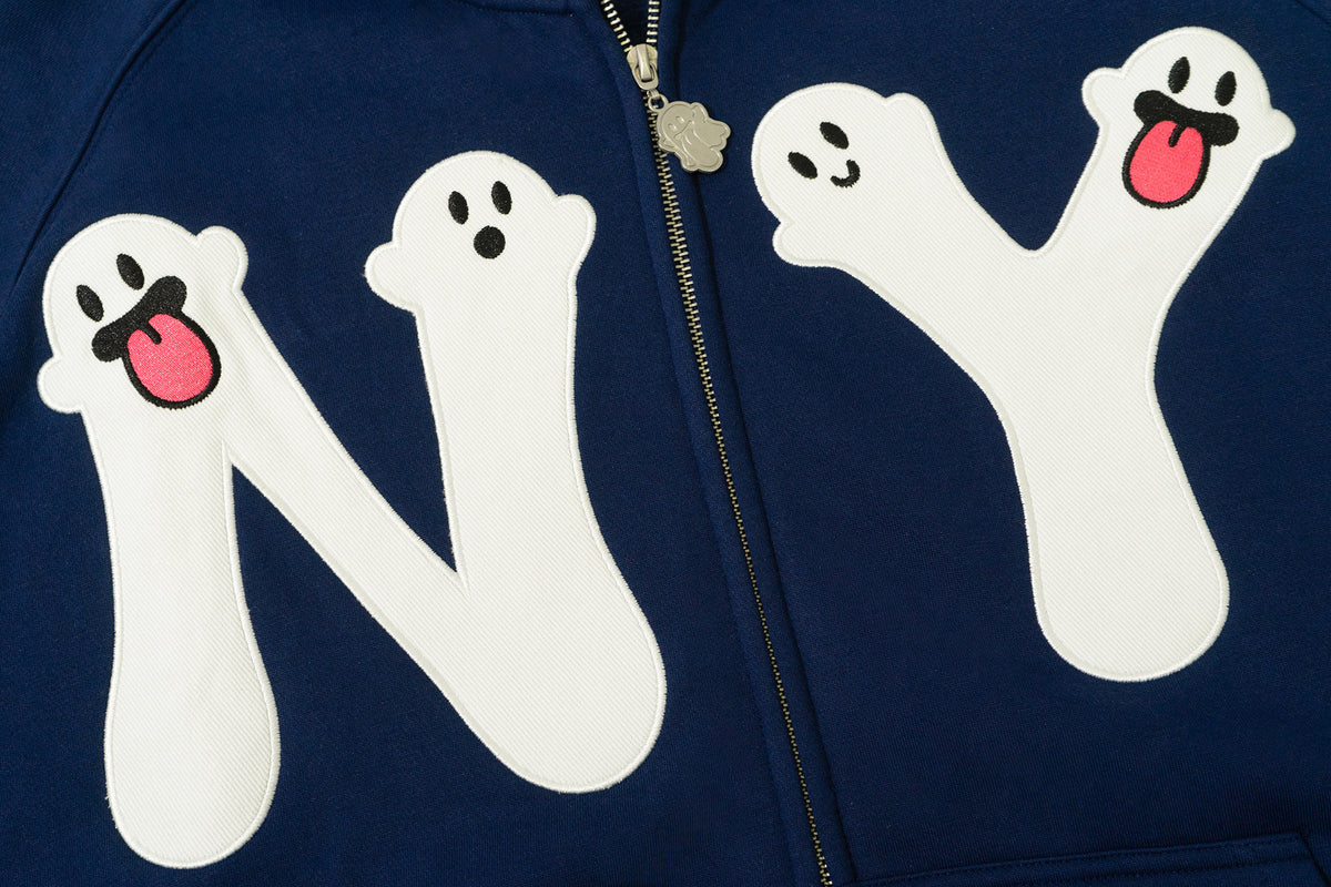 New York Ghost Zip-Up Hoodie for Couples