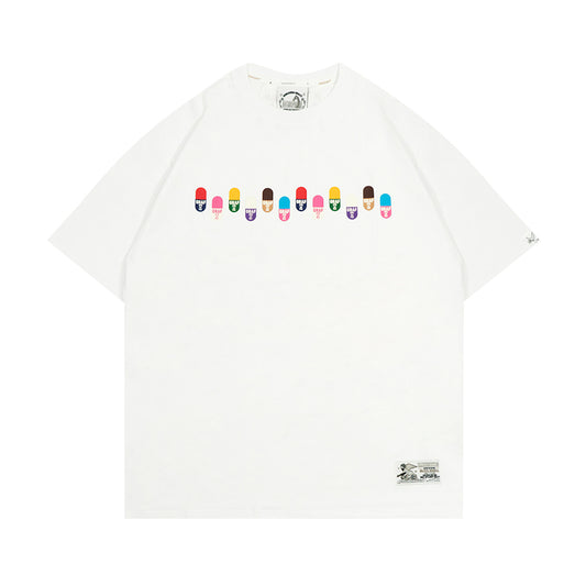 GRAFWU Cute Pill Pattern T-Shirts