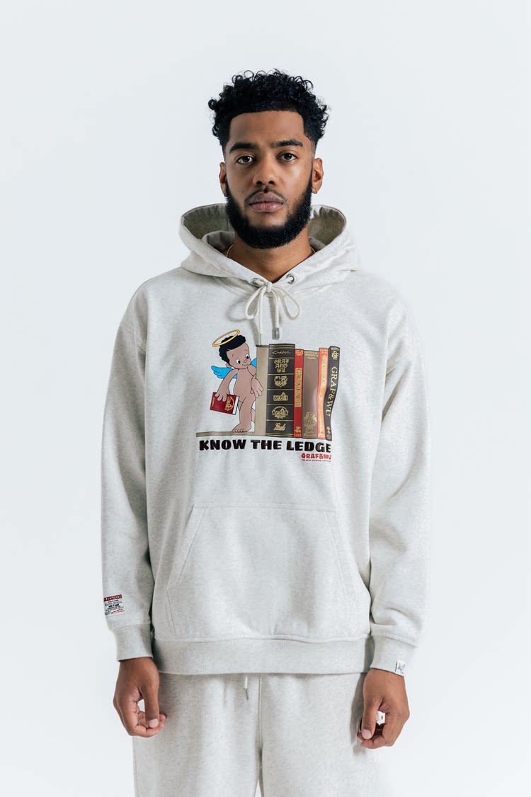 GRAF&WU EricB&Rakim Knowledge Book Angel Graphic Fleece Hoodie Sweatshirt