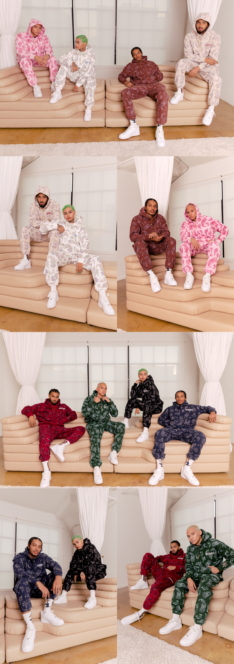 GRAF&WU Paisley 2.0 Illustrated Art Printed Fleece Hoodie