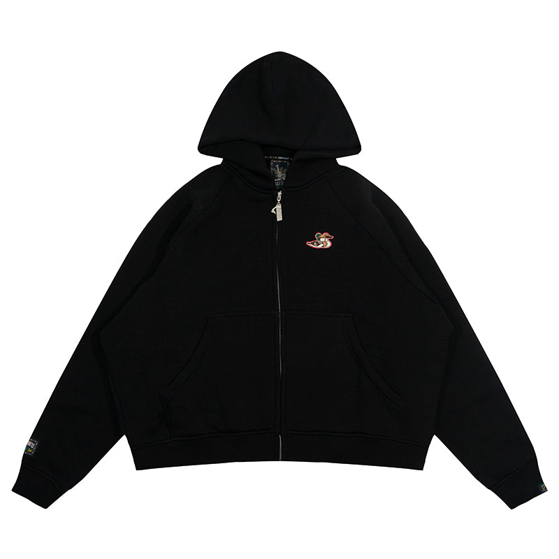 GRAF&WU Wild Duck In Love Fleece Zip-up Hoodie