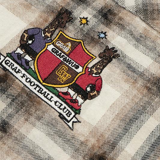 GRAF&WU Giraffe Football Embroidery Vintage Thin Shirt