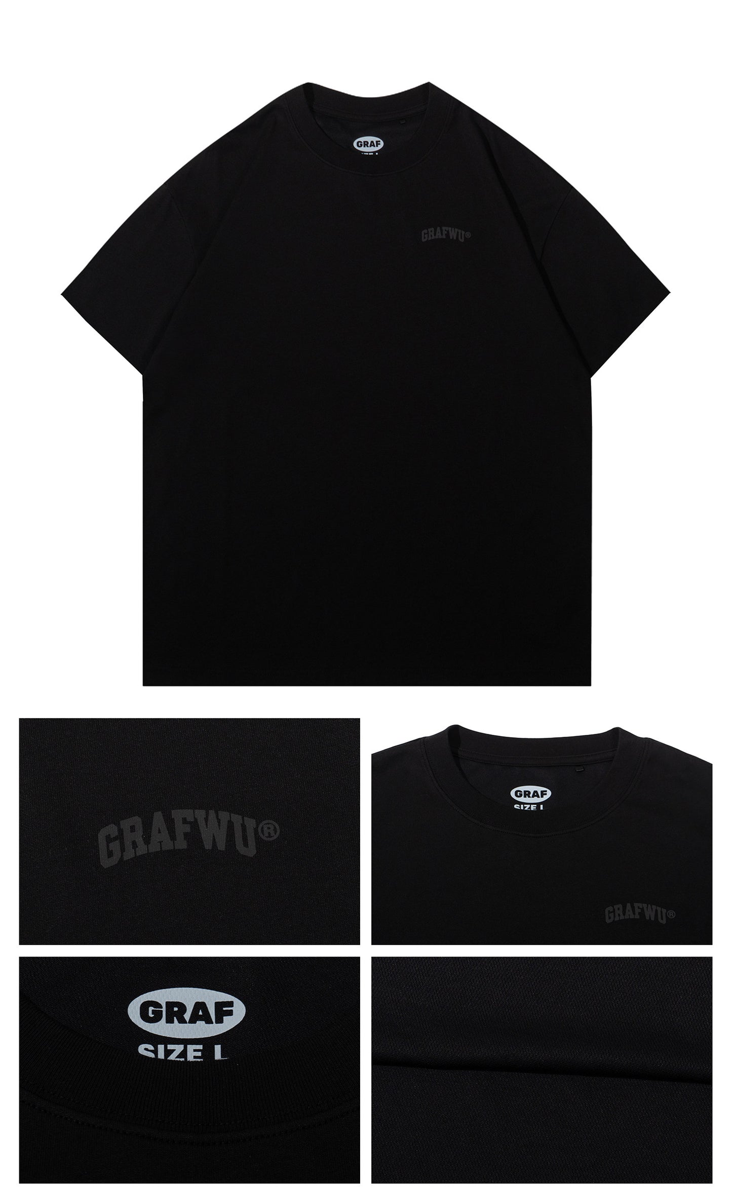 GRAF&WU Quick-drying 3M Reflective Printed Cool Feeling Sports T-shirt