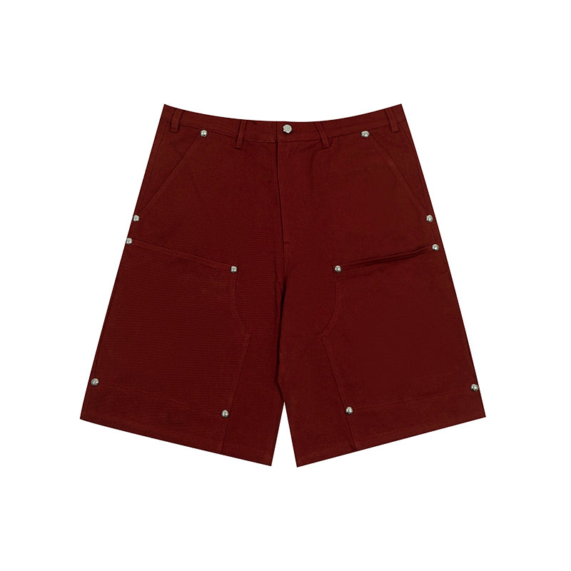 GRAF&WU Shorts Cute Ghost G Letter Logo Shorts Casual Solid Color Cargo Pants Men Women Cotton Shorts Hip-Hop Trend Pants
