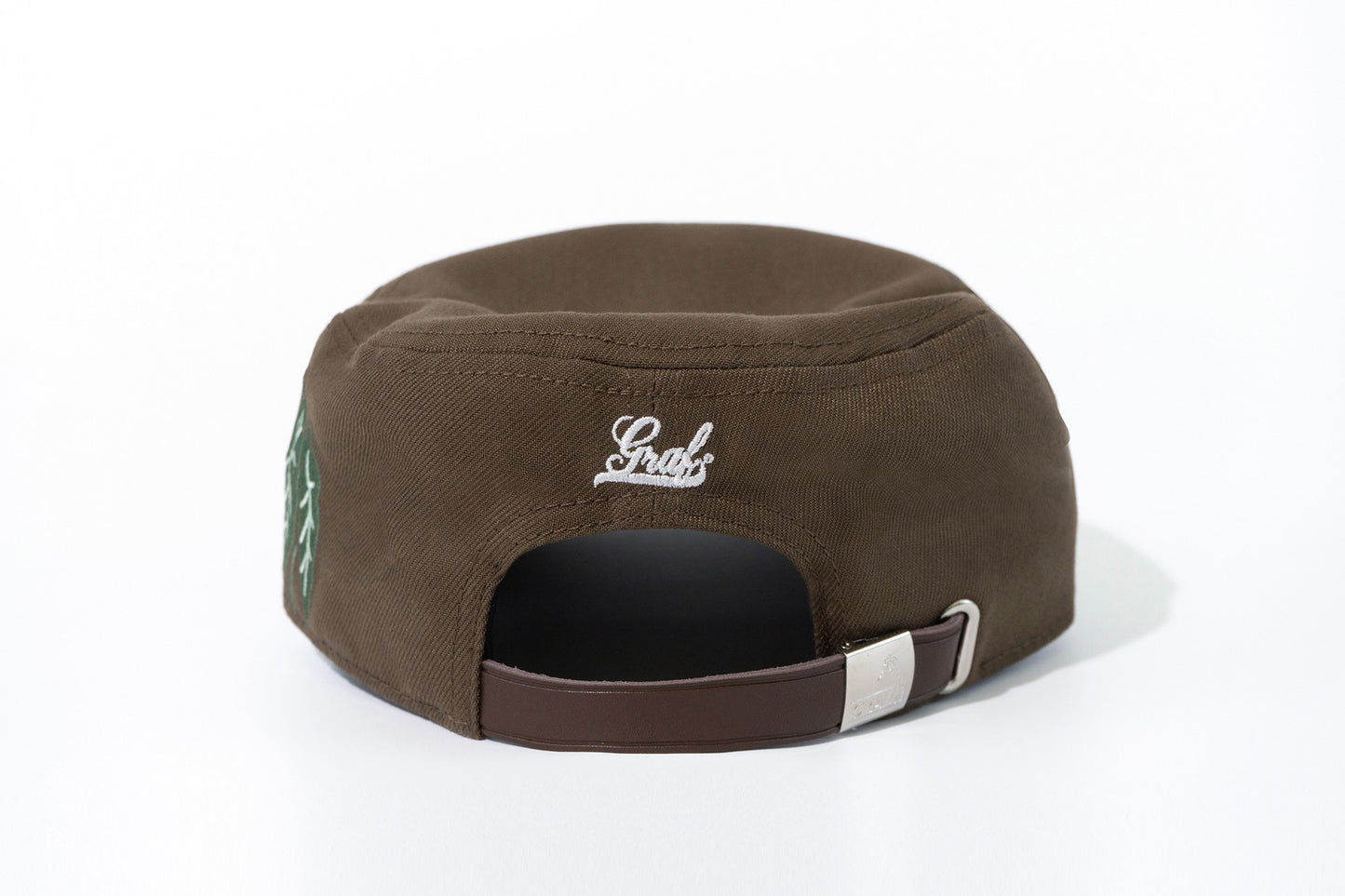 GRAF&WU Houndstooth Design Green Plant Embroidery Streetwear Cap