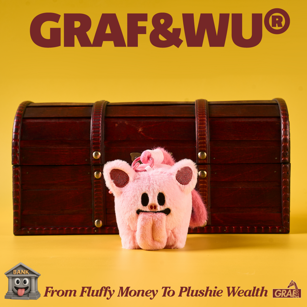 GRAF&WU Plushie Wealth Cute Lucky Gold Ingot Plush Trendy Bag Charm