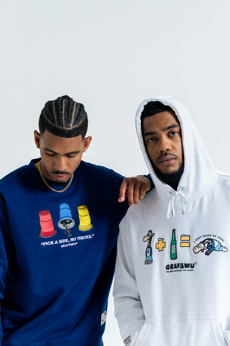 GRAF&WU Drunk Giraffe Funny Fleece Hoodie