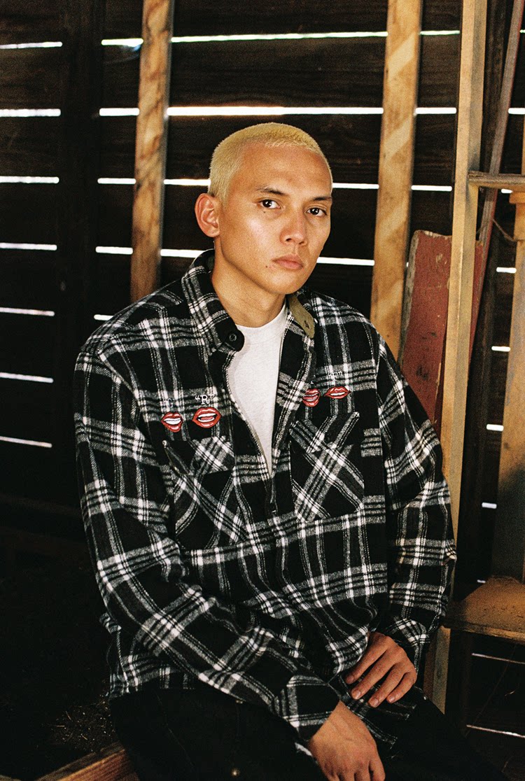 GRAF&WU LipSycn Streetwear Plaid West Coast Brushed Shirt