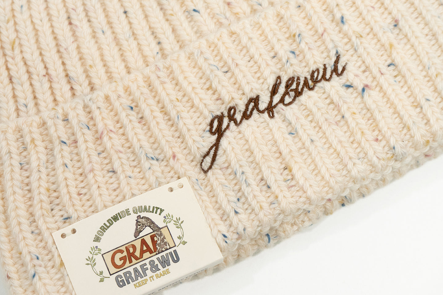 GRAF&WU Letter Fashion Warm Wool Knitted Beanie