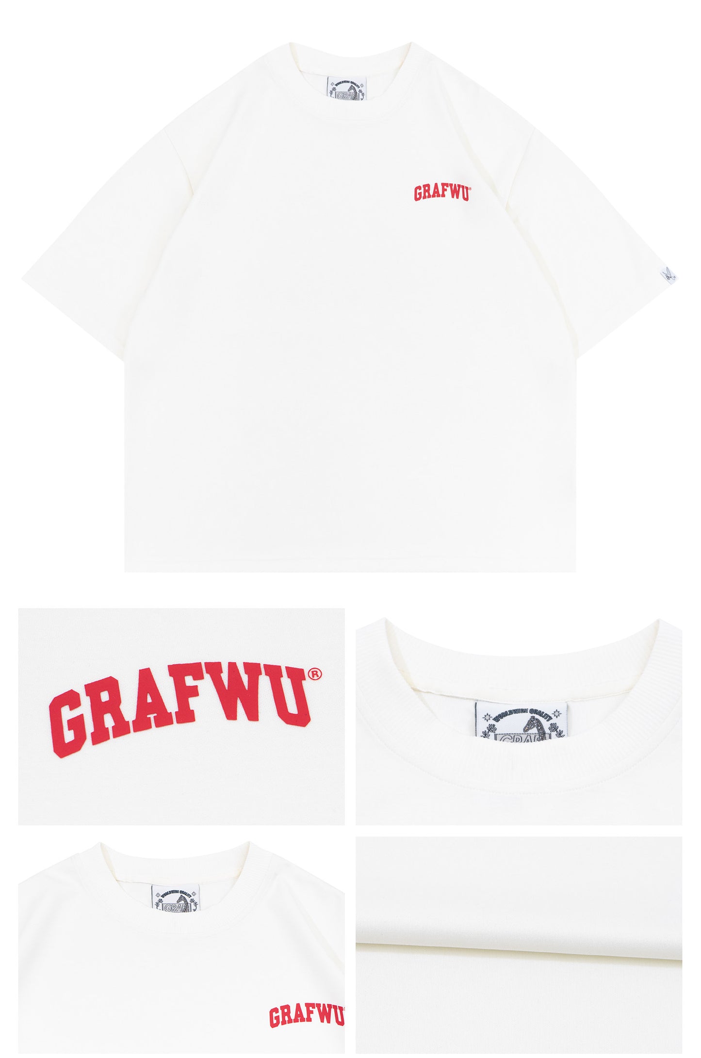 GRAF&WU Logo Fashion Cool Feeling Cozy T-shirt