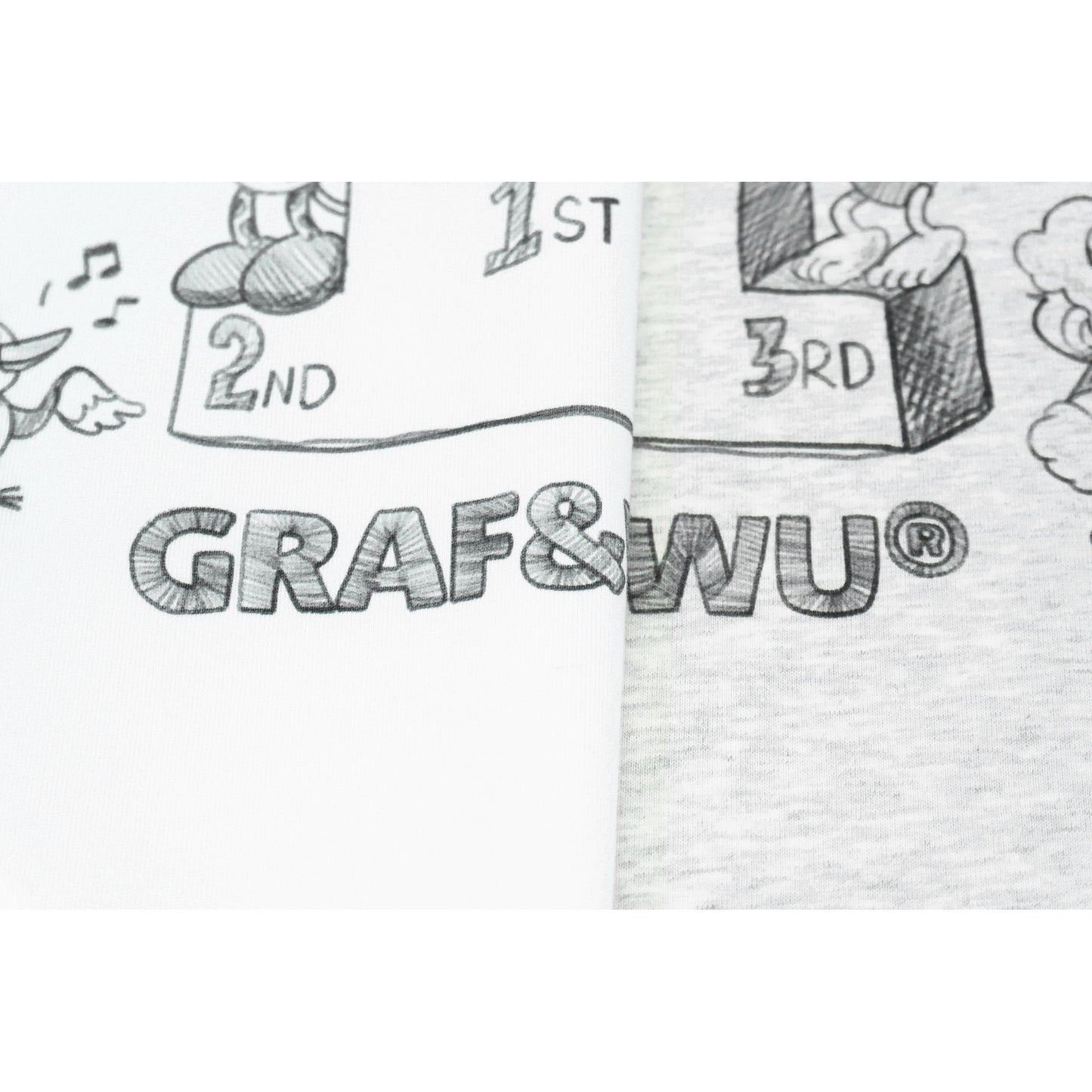 GRAF&WU IP Popularity Award Podium Cute Ghost Pencil Drawing T-shirt