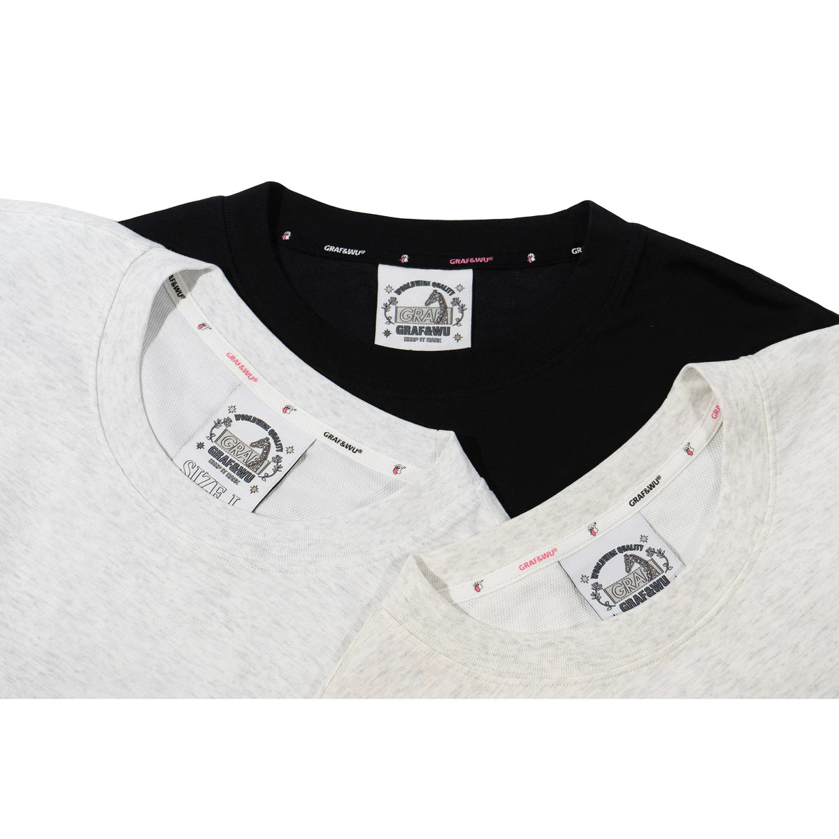 GRAF&WU Embroidered Loose-Fit Cotton Long Sleeve Tee