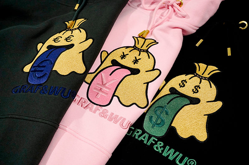 GRAF&WU Mony Bag Cute Ghost Hoodie