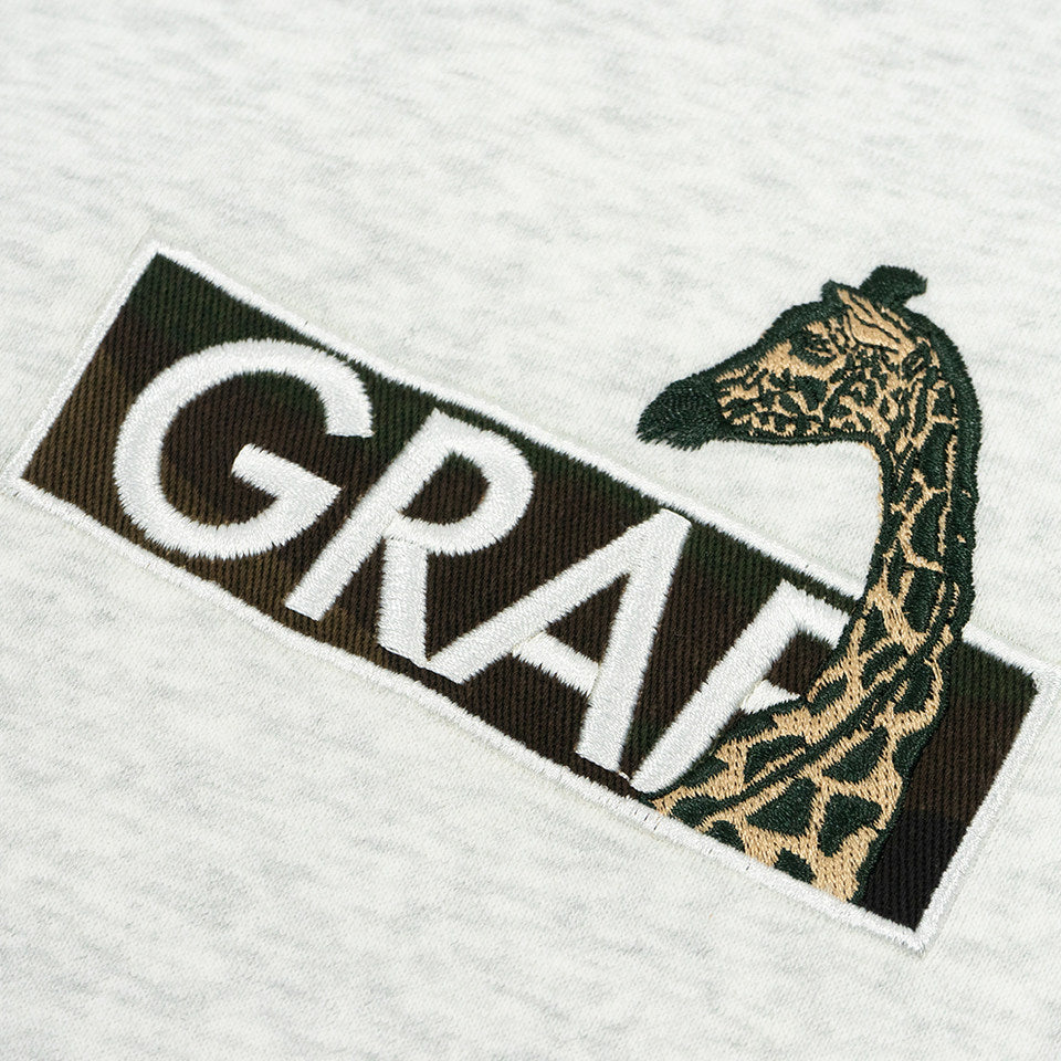GRAF&WU Camouflage Giraffe Ripped Streetwear Zip-up Hoodie