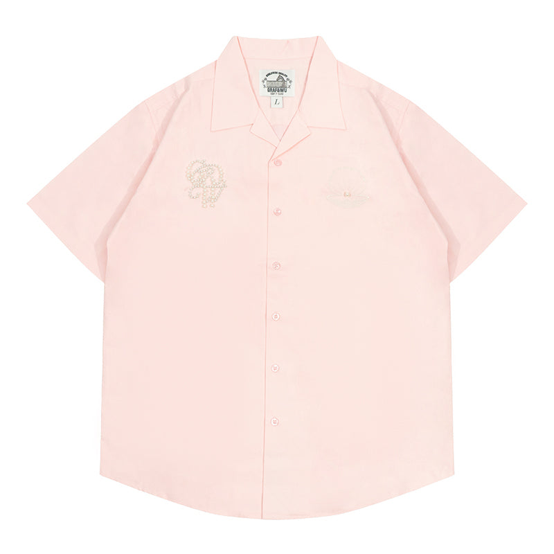 GRAFWU GW Brand Logo Pearl Luxury Polo Shirts