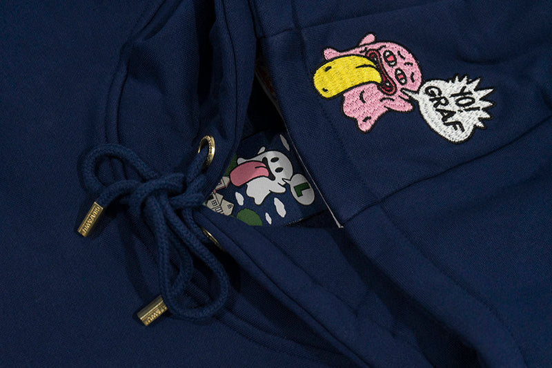 GRAF&WU New School Rapper BooGhost Design Fleece Hoodie