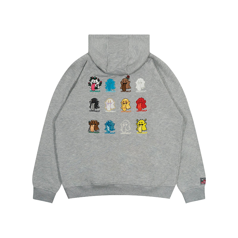 GRAF&WU Five Elements Origin 12 Elements Cute Ghosts Wool Hoodie