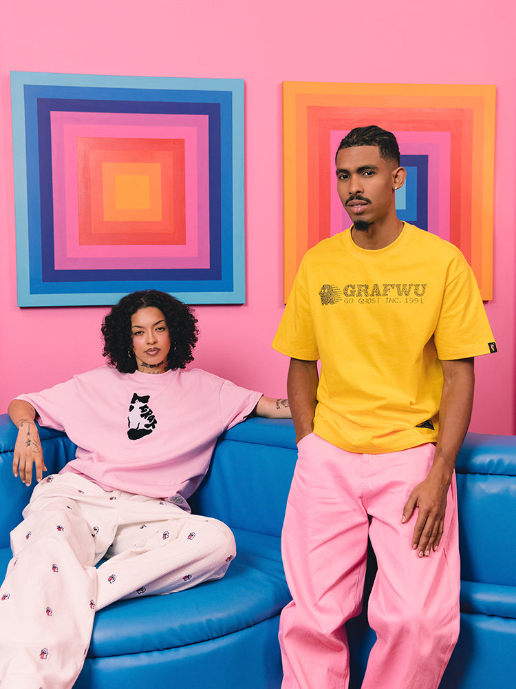GRAFWU Cracked Distressed Pattern T-Shirts