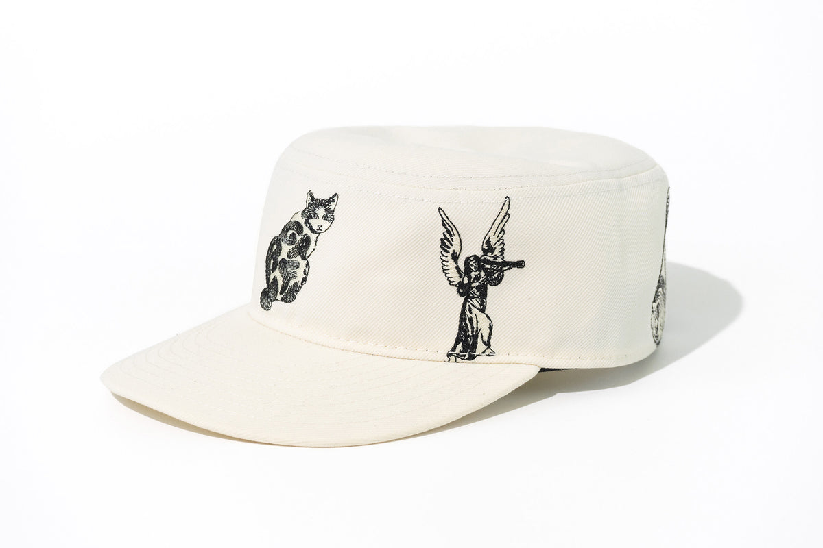 GRAF&WU Cat Goddess Stay Blessed Banknote Embroidered Flat-Top  Cap