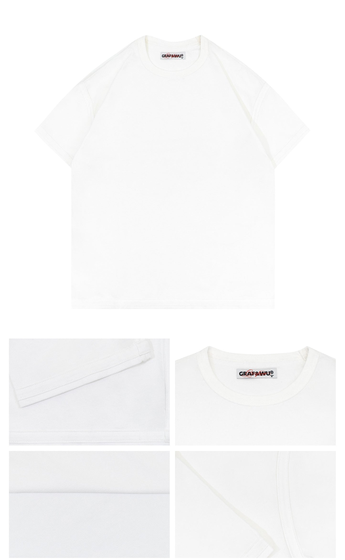 Reversible Sanded Cotton Linen Short Sleeve Basic Top, Boxy Fit | GRAF Original