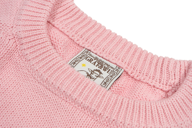 GRAF&WU Letter AK47 Little Angel Knitted Warm Sweater