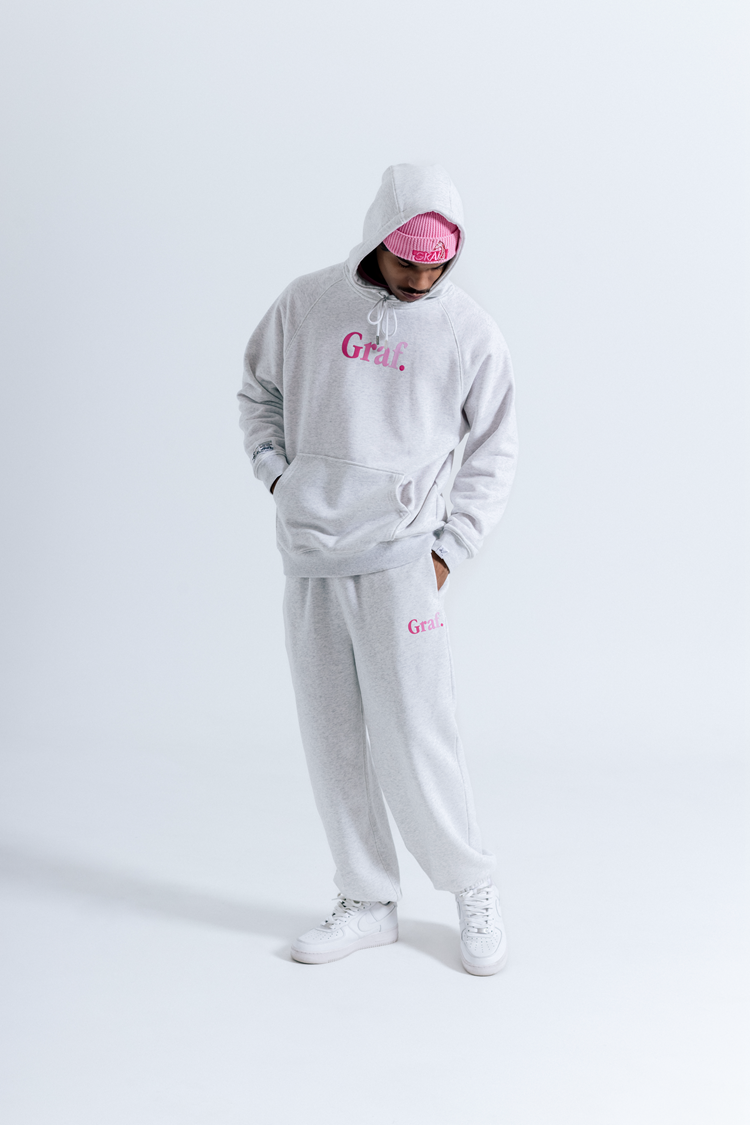 GRAF&WU Gradient Graf Fleece Oversized Streetwear Hoodie