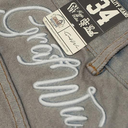 GRAF&WU Baggy Fit Washed Jeans