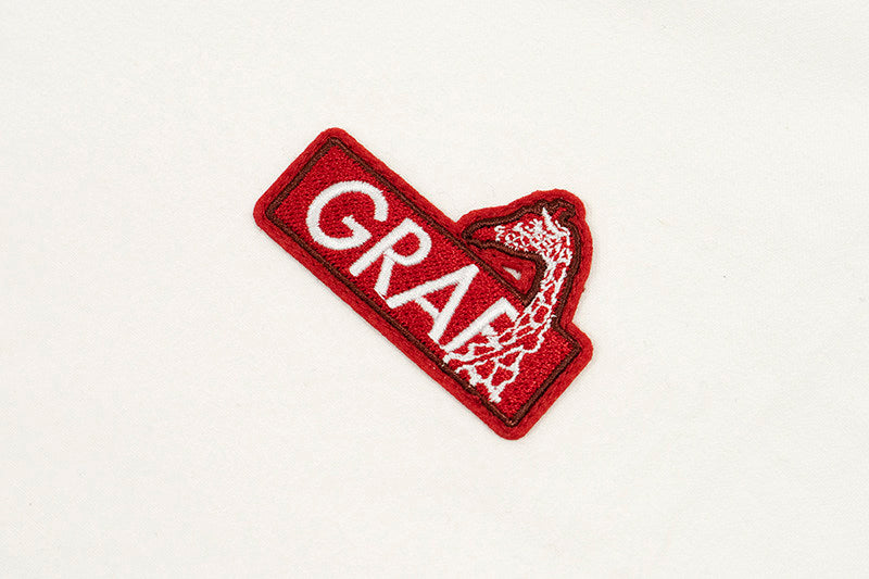 GRAF&WU Dopamine Suede Oxford Cloth Giraffe Logo Embroidered T-shirt
