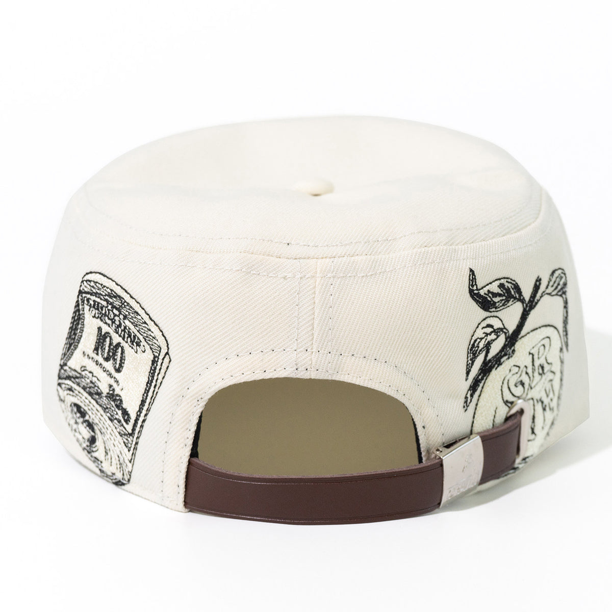 GRAF&WU Cat Goddess Stay Blessed Banknote Embroidered Flat-Top  Cap