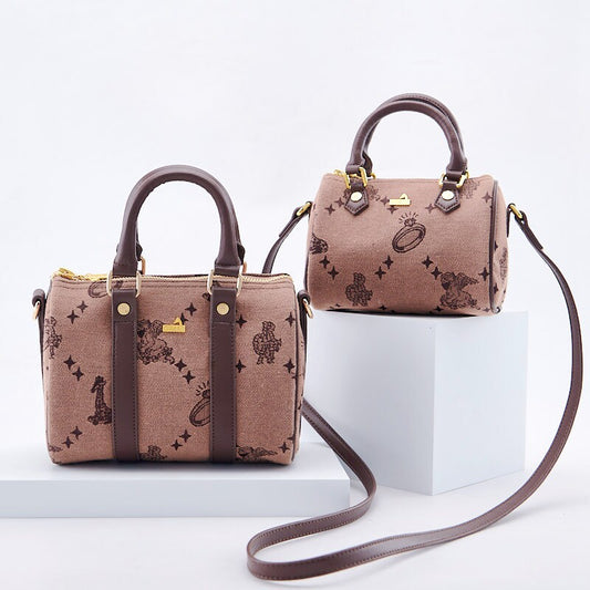 GRAF&WU Project Paisley Denim Crossbody Bag Angel Pattern Small Tote Bag