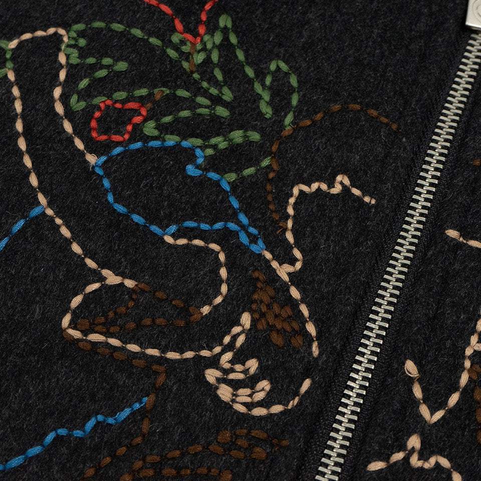 GRAF&WU Lucky Goddess Hand-embroidered Wool Vintage Jacket