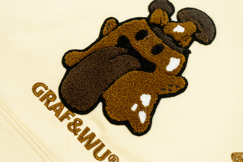 GRAF&WU Magic Mushroom Embroidery BooGhost2.0 Thin Hoodie