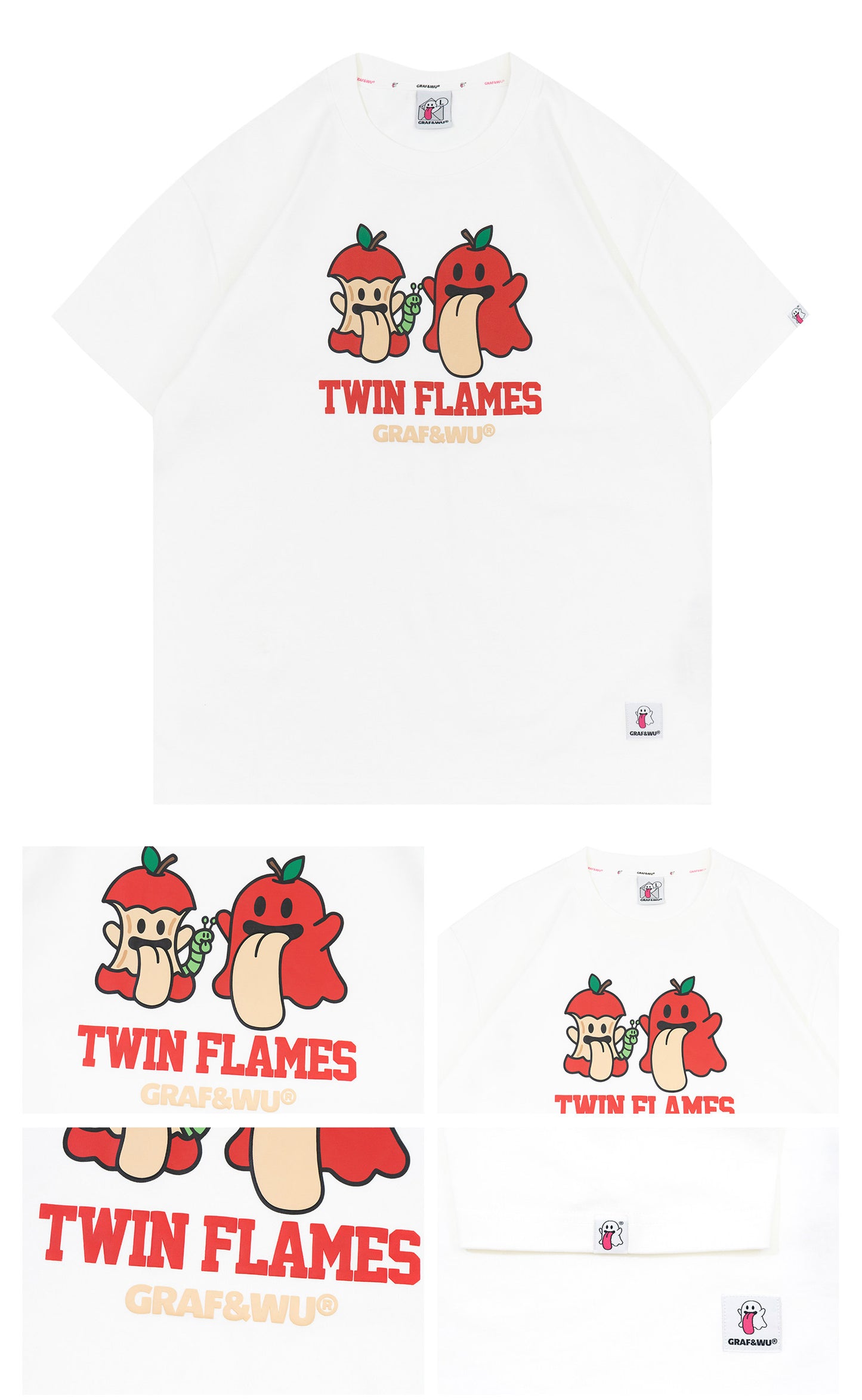 GRAF&WU TwinFlames Soul Mirror Ghost Couple T-Shirt
