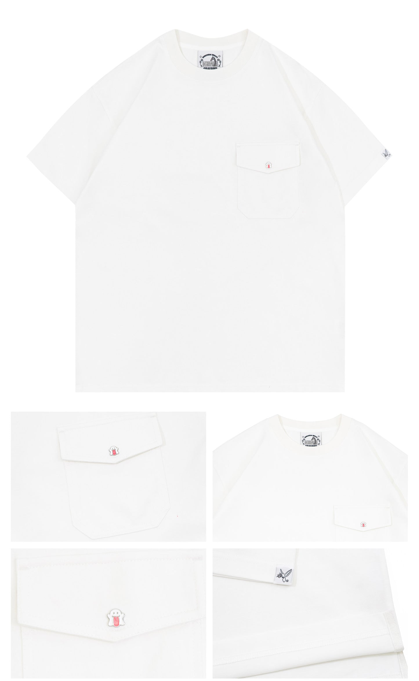 GRAF&WU Clean fit Style Fashion Pocket Design Cooling T-Shirt