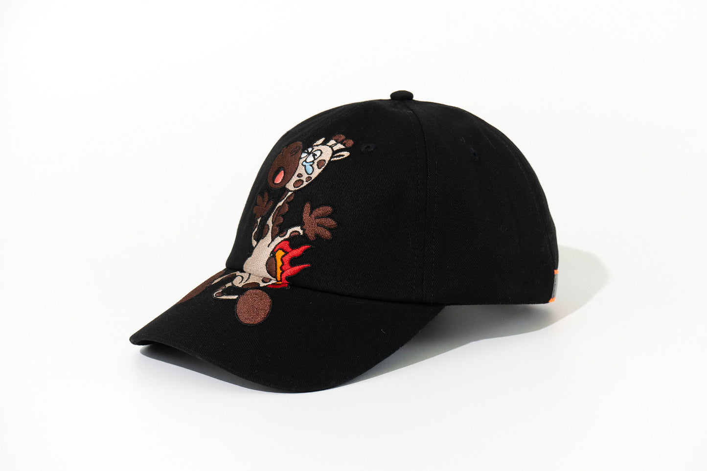 GRAF&WU Burning Giraffe Embroidered Baseball Cap Funny Cartoon Hat