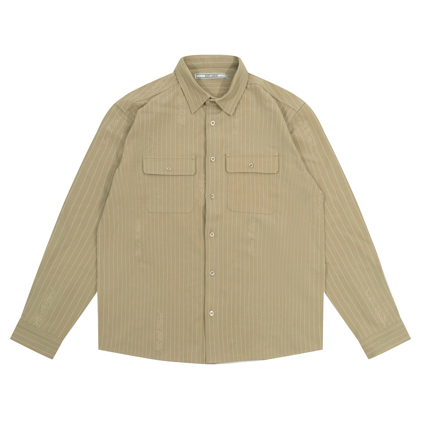GRAF&WU Letter Embroidery Striped Mexican Style Fashion Shirts