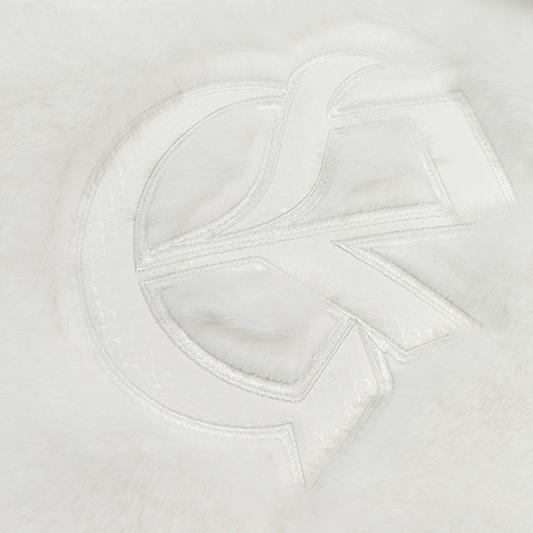 GRAF&WU Snakeskin Patch Embroidery Logo Faux Fur Jacket - Luxury Streetwear Coat