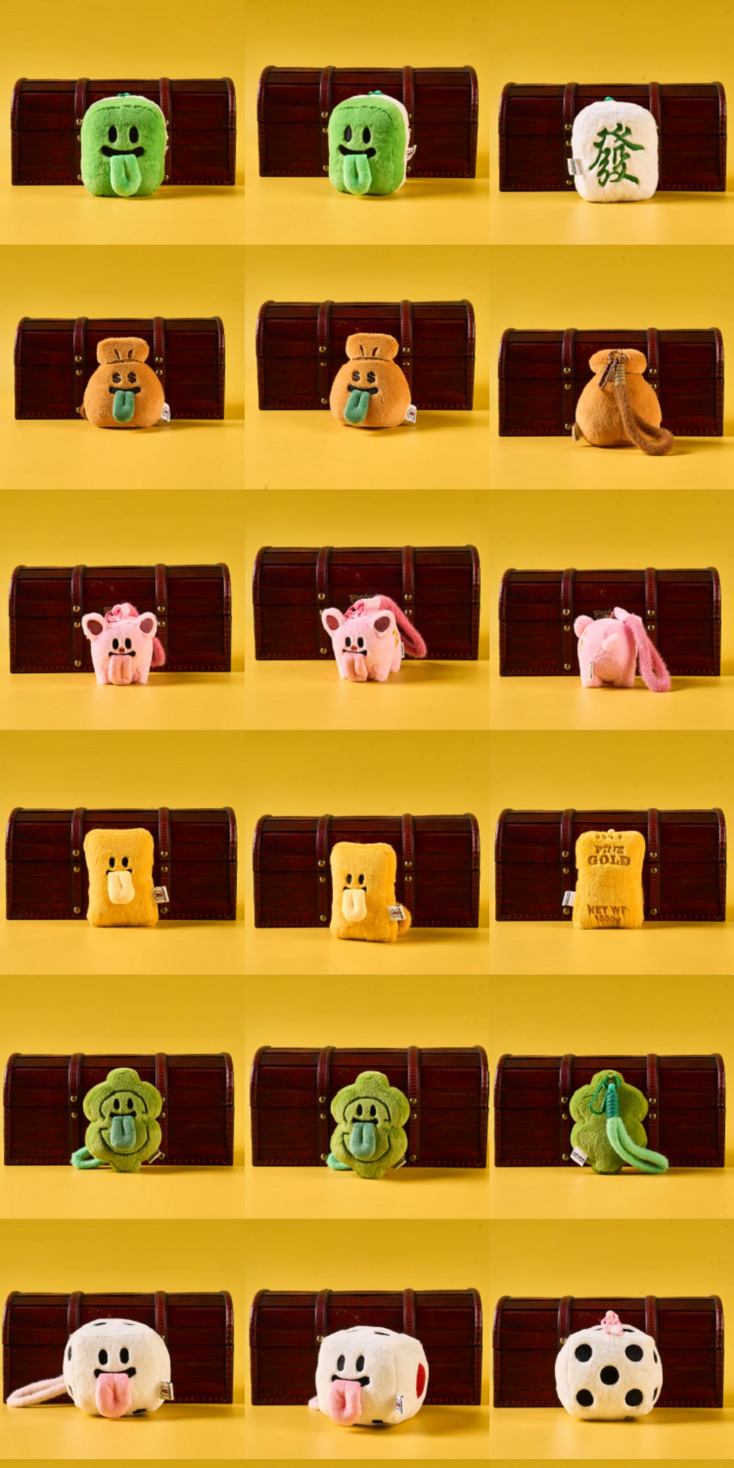 GRAF&WU Plushie Wealth Cute Lucky Gold Ingot Plush Trendy Bag Charm