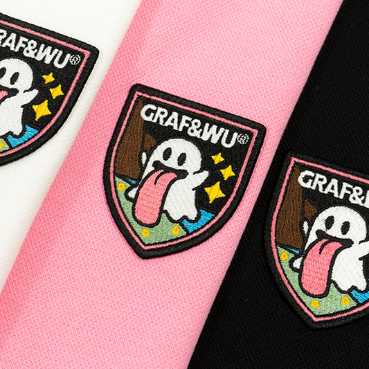 GRAFWU Creative Funny Cute Ghost Button T-Shirts