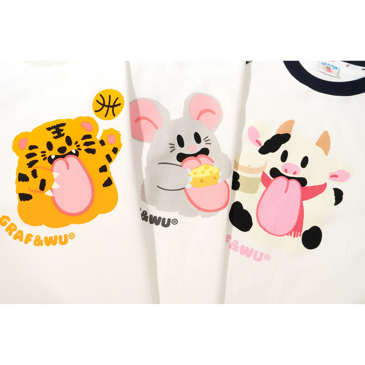 Chinese Zodiac Ghost Raglan Long Sleeve Tee | GRAF&WU